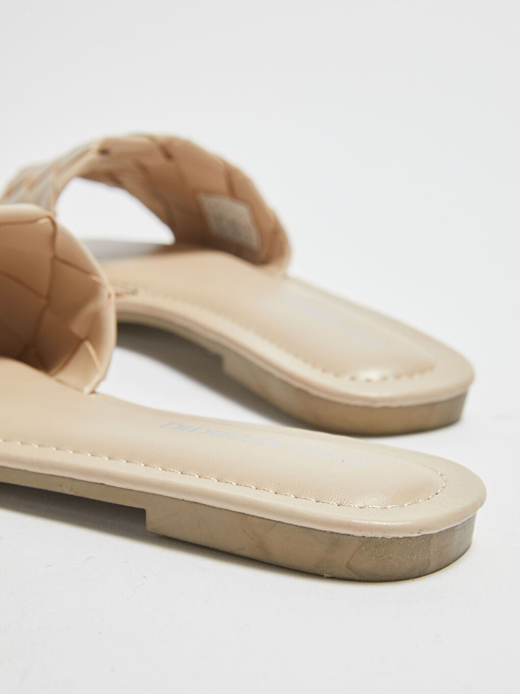 LCW STEPS Leather Look Single Band Women's Slippers -S12197Z8-CR8
