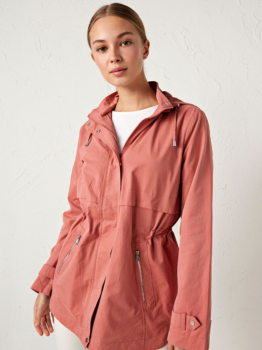 Lightweight Raincoat with Hood