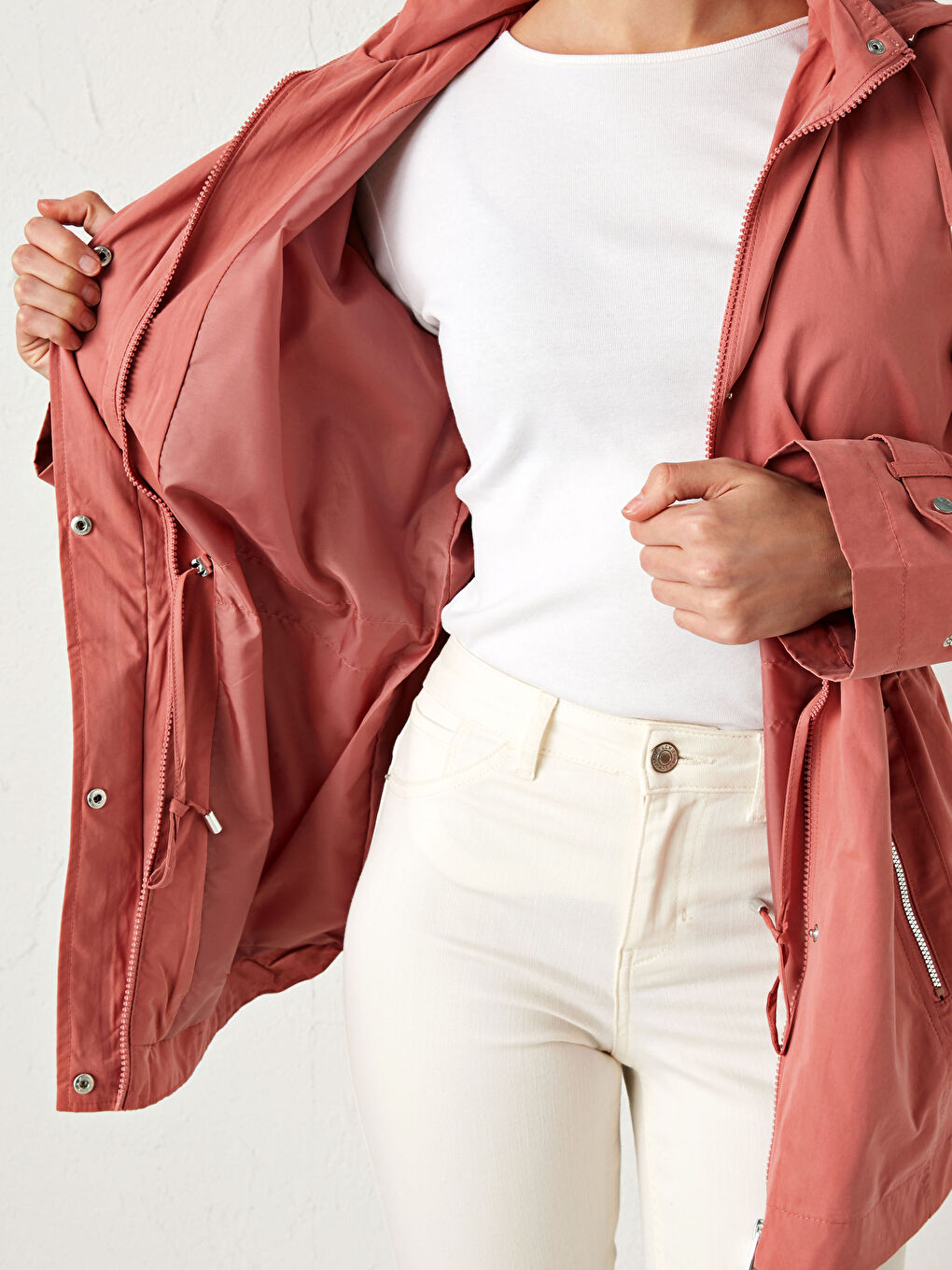 Lightweight Raincoat with Hood-3