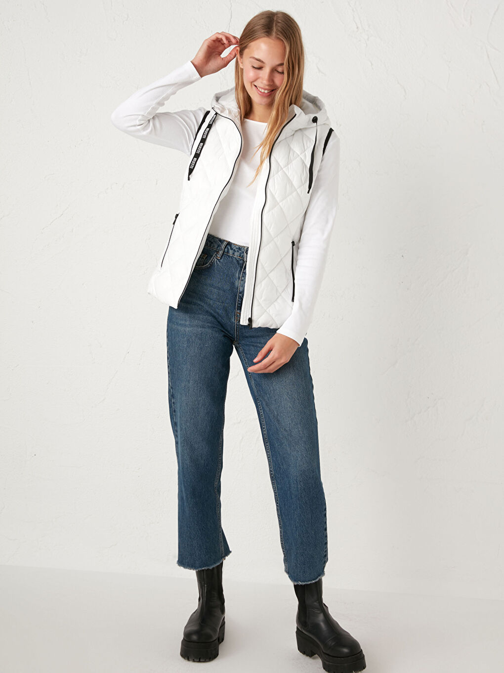 Puffer Vest with Hood-5