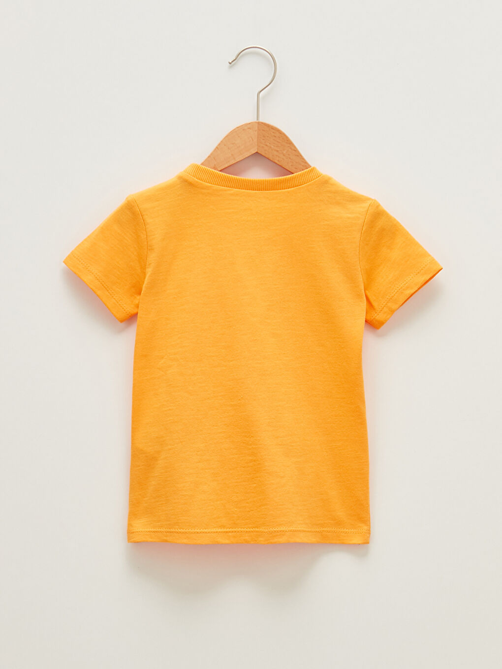 تيشيرت اولاد رضع بياقة دائرية وكم قصير سادة-1