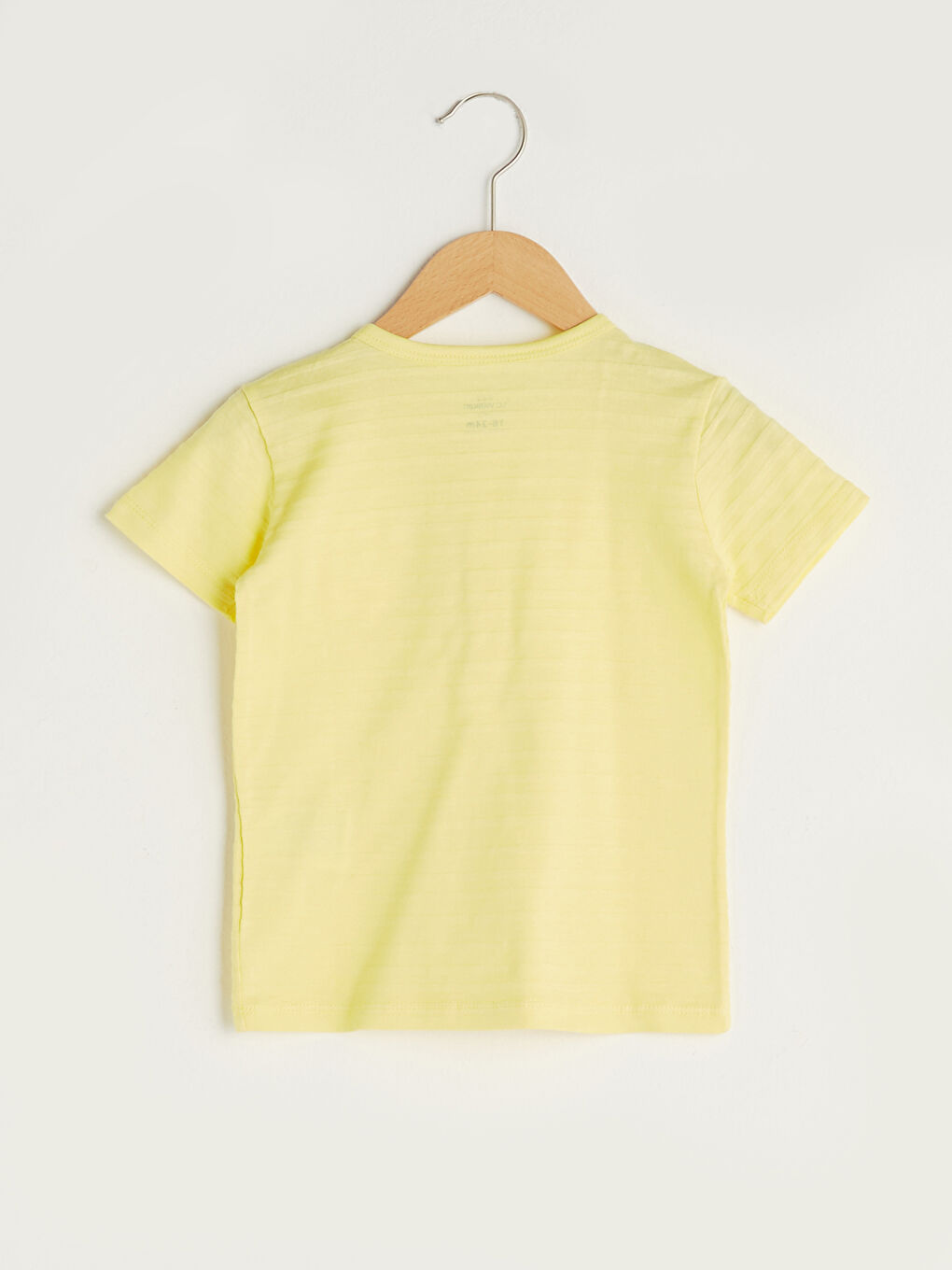 Crew Neck Short Sleeve Self-Patterned Cotton Baby Boy T-Shirt-1