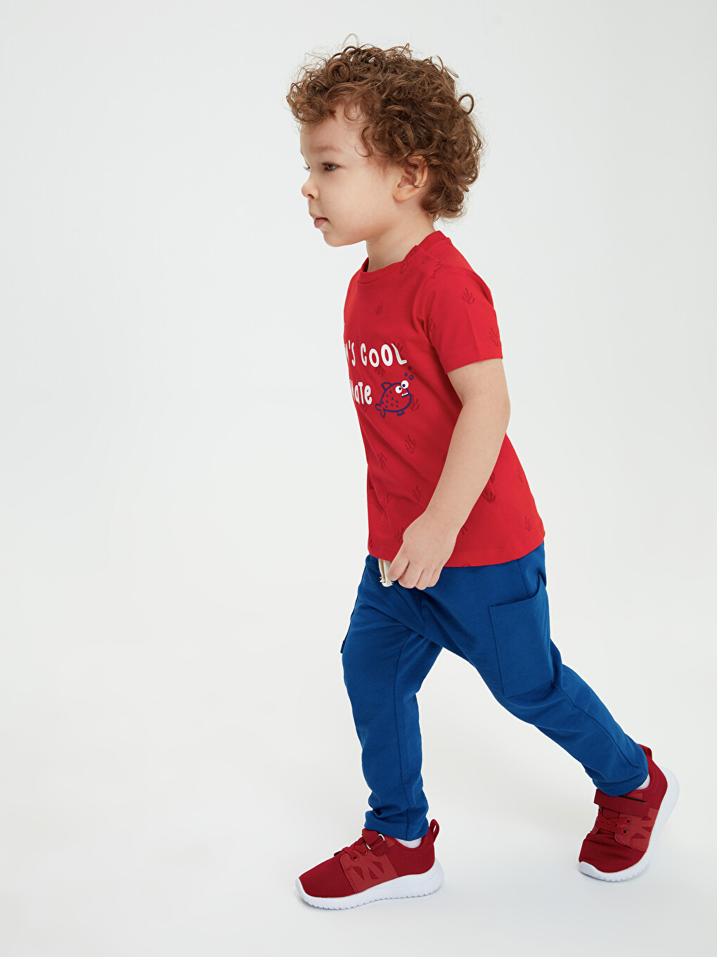 Elastic Waist Basic Baby Boys' Sweatpants Bottom-3
