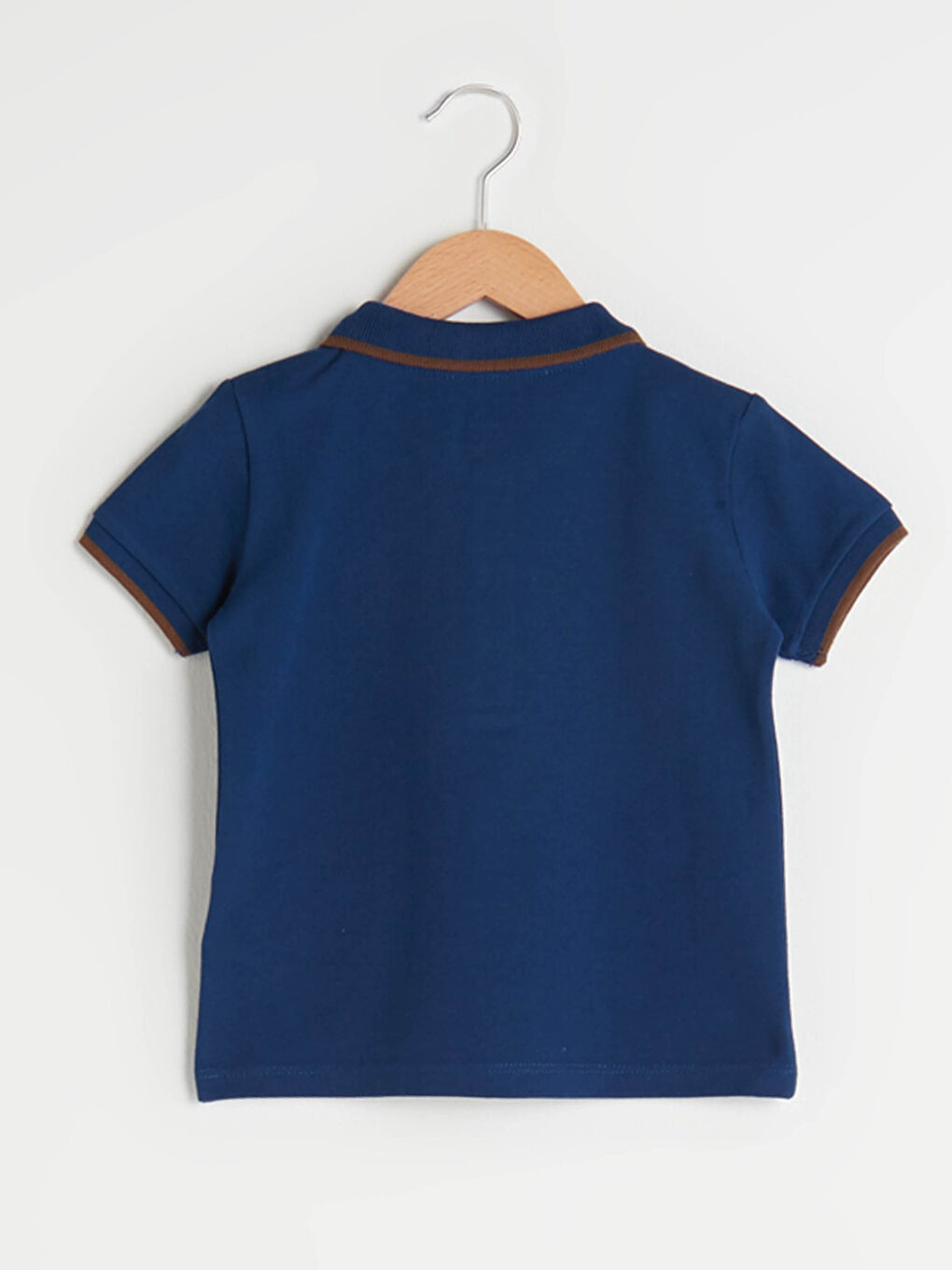 Rollkragen Kurzarm Applikation Baumwolle Baby Jungen T-Shirt-1