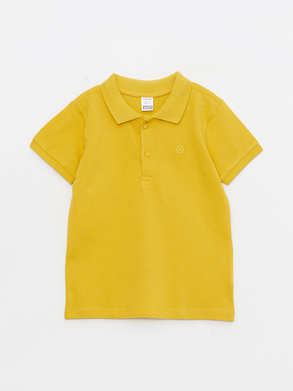 T-shirt bébé garçon basique à manches courtes et col polo