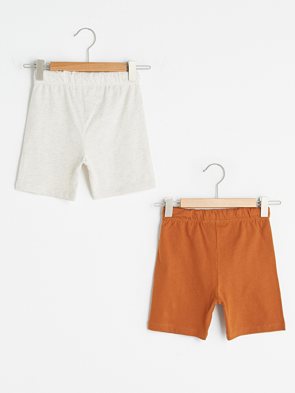 Pantaloni Scurți Pentru Băiețel Cu Talie Elastică Basic, Set De 2 Bucăți-1