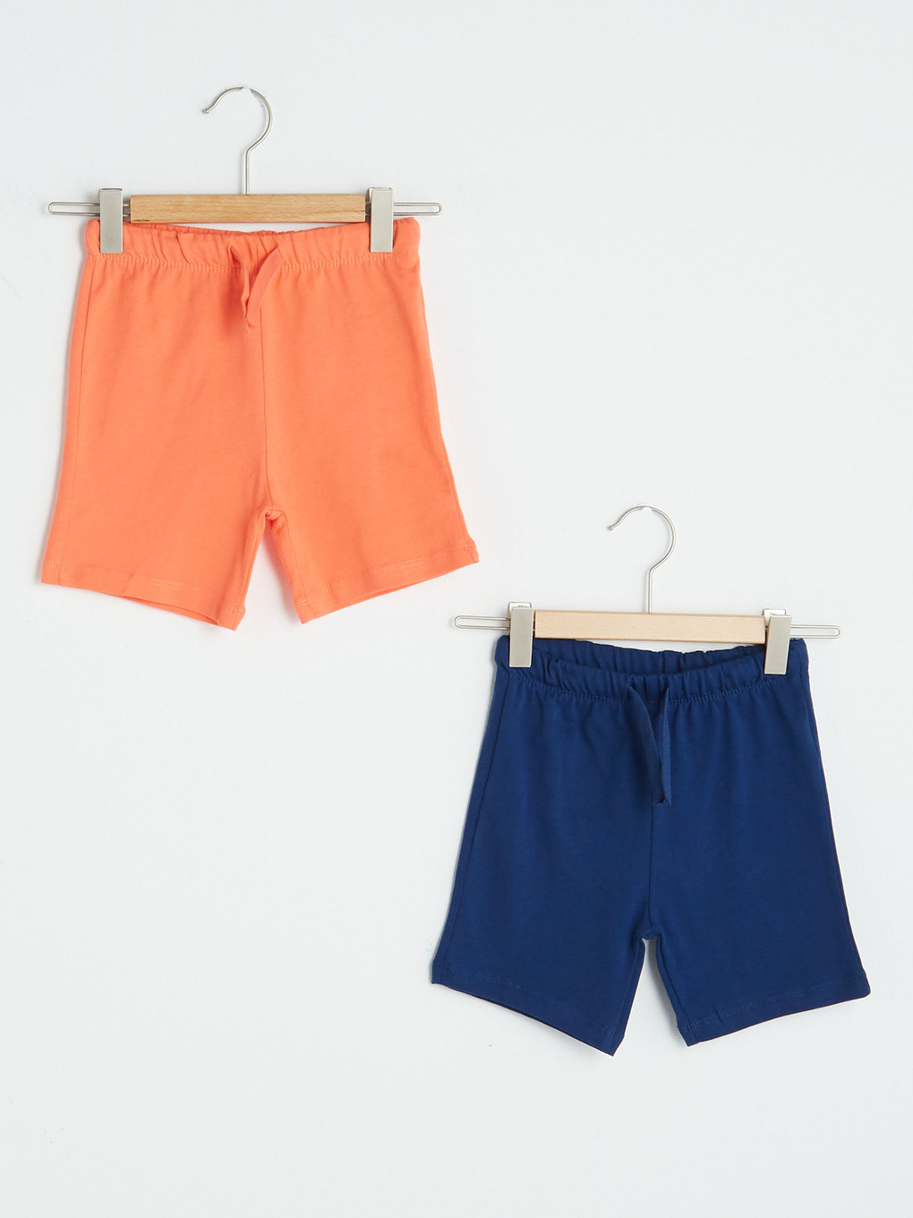 Pantaloni Scurți Pentru Băiețel Cu Talie Elastică Basic, Set De 2 Bucăți