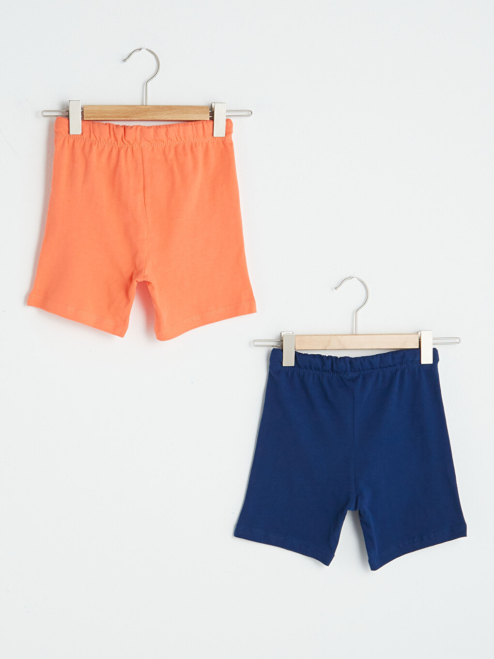 Pantaloni Scurți Pentru Băiețel Cu Talie Elastică Basic, Set De 2 Bucăți-1