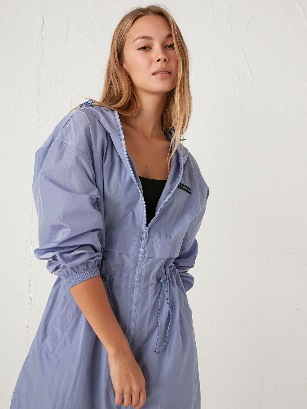 Lightweight Raincoat with Hood-3