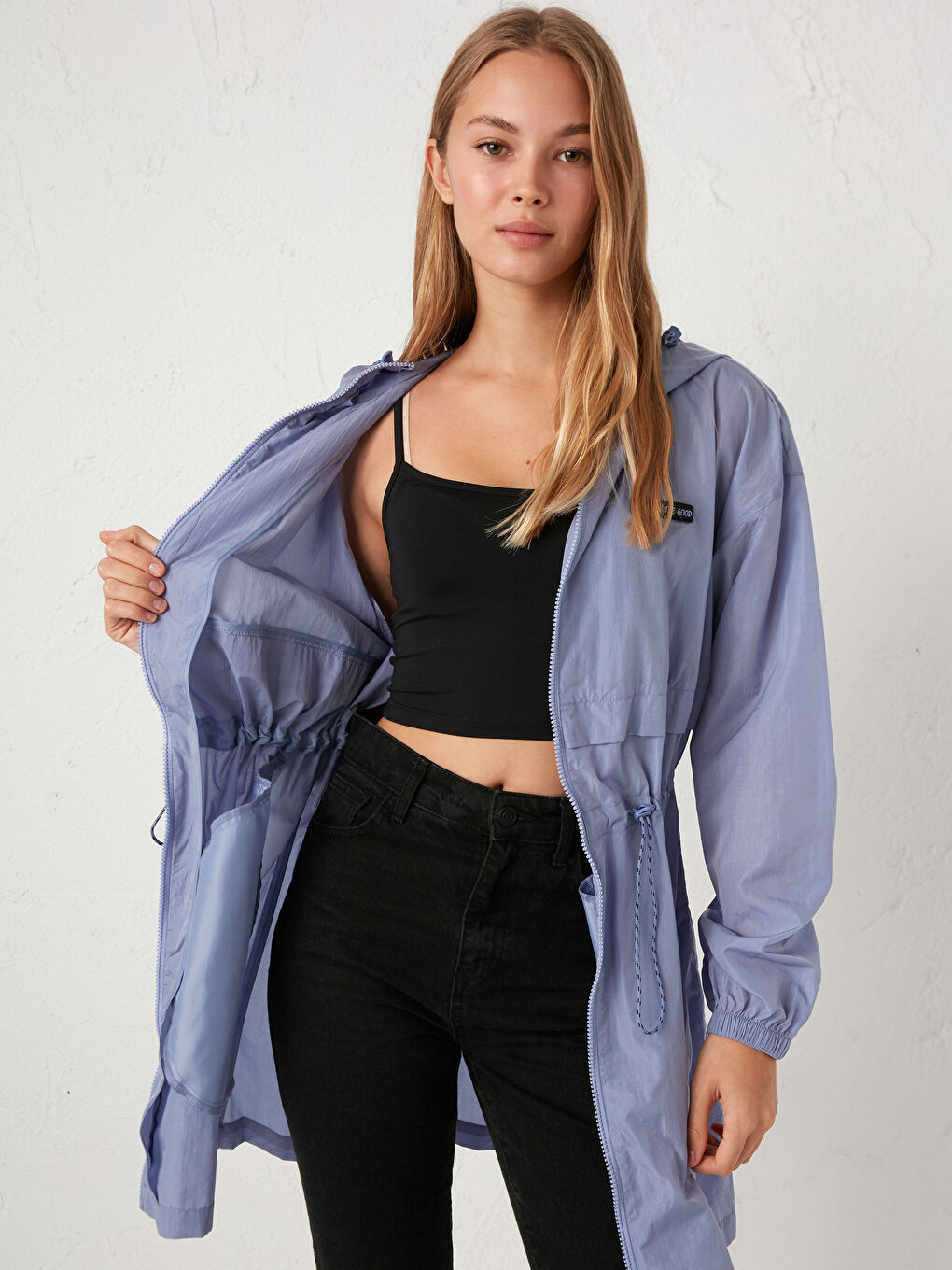 Lightweight Raincoat with Hood-5