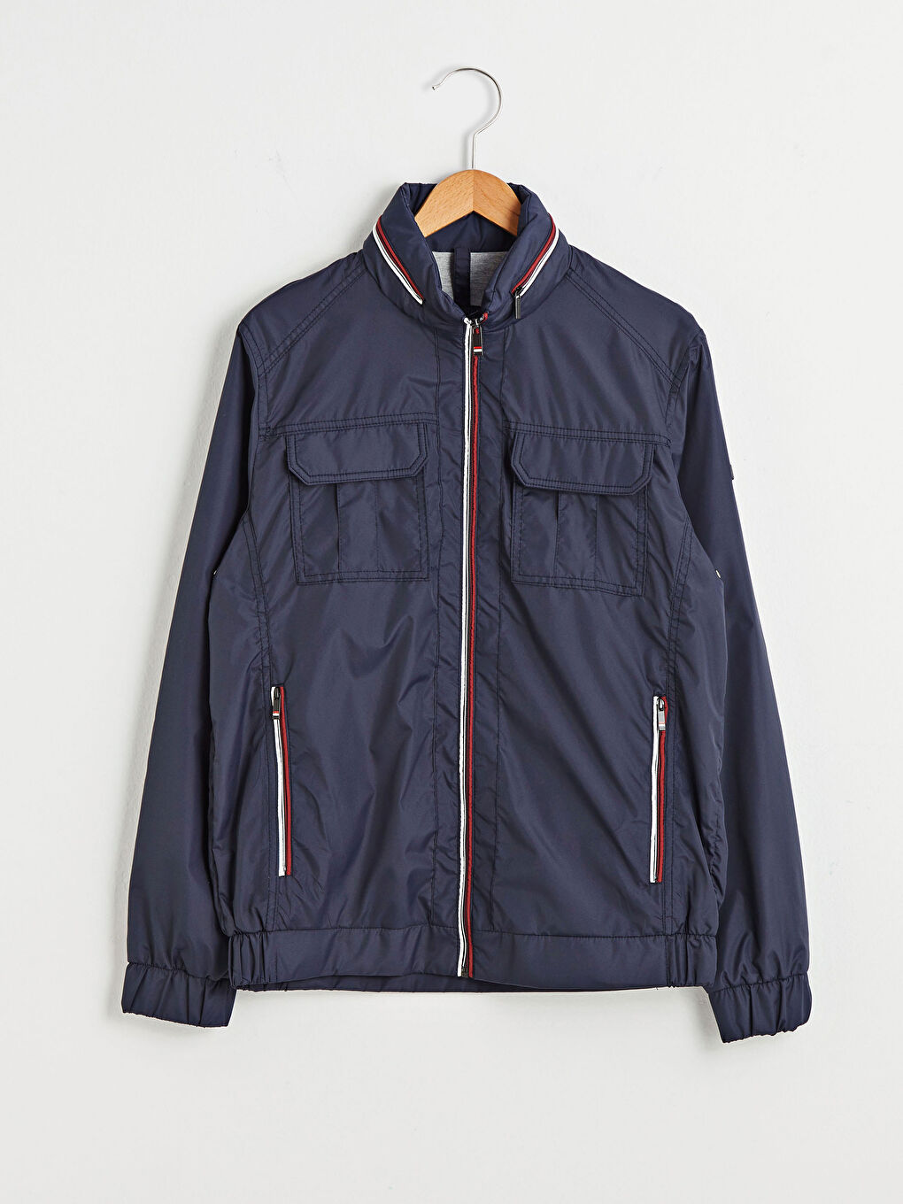 Comfortable Fit Neckband Lightweight Short Coat -S12517Z8-HSA