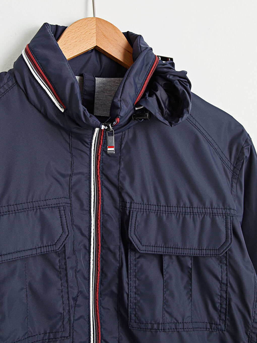 Comfortable Fit Neckband Lightweight Short Coat -S12517Z8-HSA