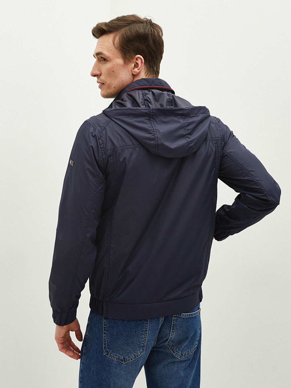Comfortable Fit Neckband Lightweight Short Coat -S12517Z8-HSA