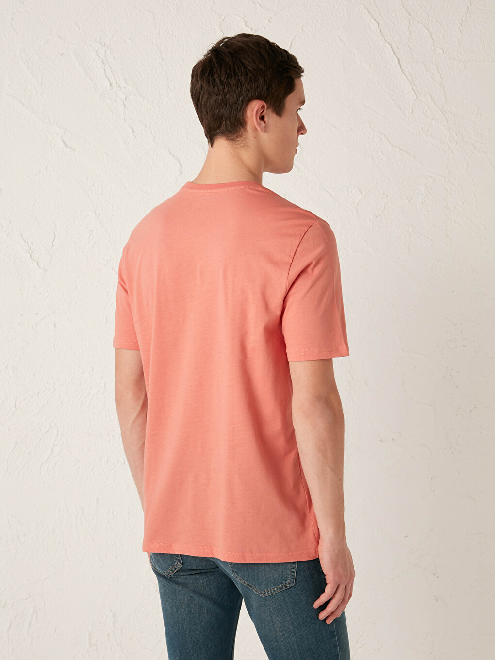 Crew Neck Short Sleeve Printed Combed Cotton Men's T-shirt-3