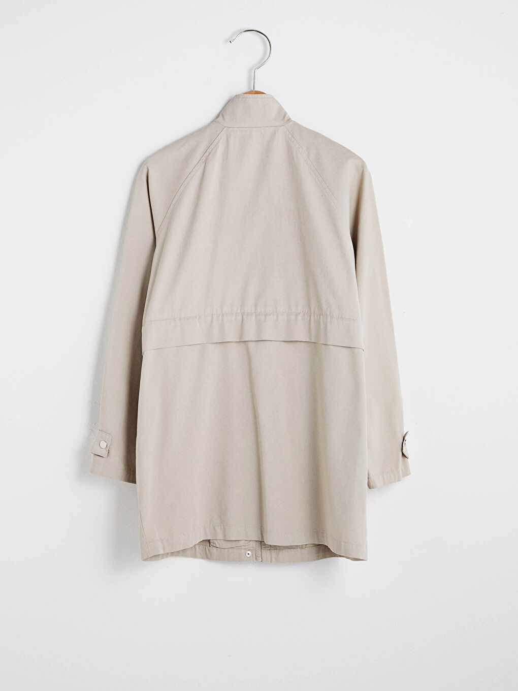 Stehkragen Langarm Schmaler Dünner Damenmantel-9