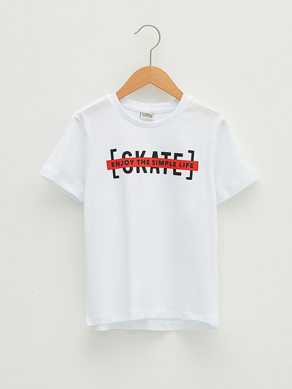 Crew Neck Printed Short Sleeve Cotton Boy T-shirt