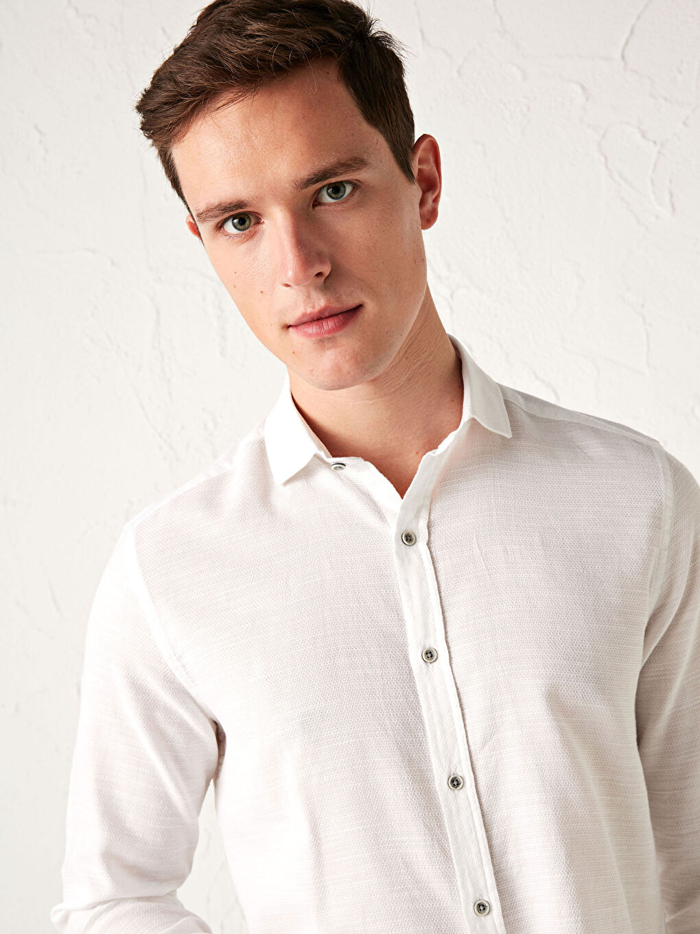 LCW Vision Slim Fit Long Sleeve Twill Shirt -S12927Z8-KE8