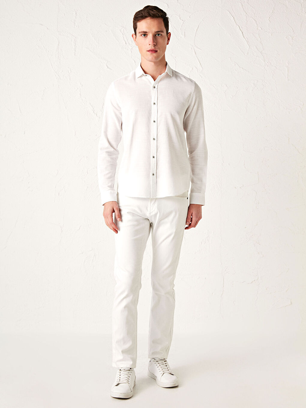 LCW Vision Slim Fit Long Sleeve Twill Shirt -S12927Z8-KE8