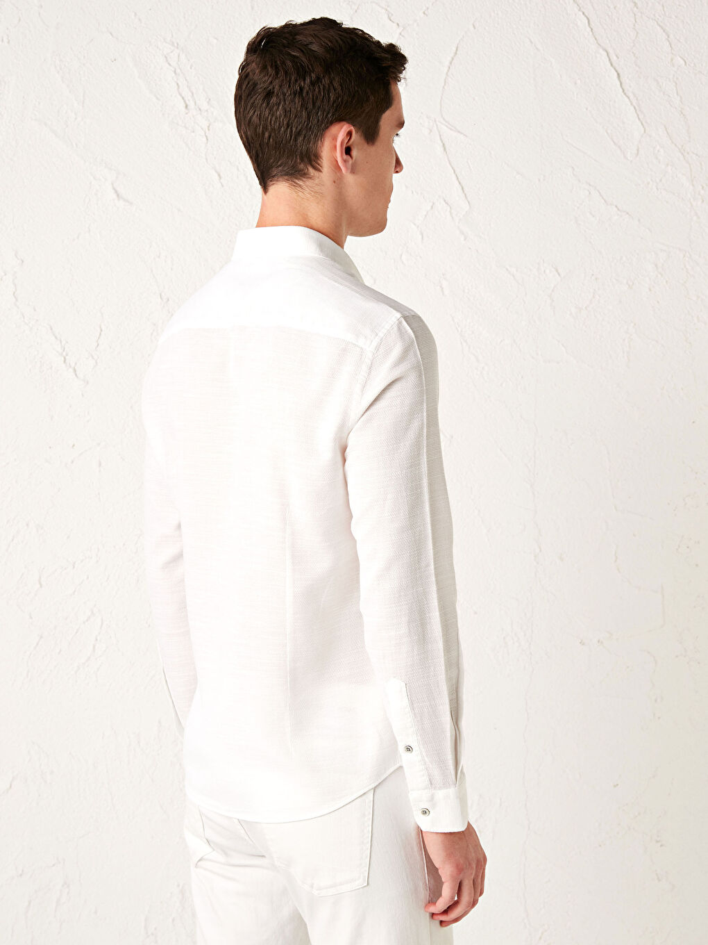 LCW Vision Slim Fit Long Sleeve Twill Shirt -S12927Z8-KE8