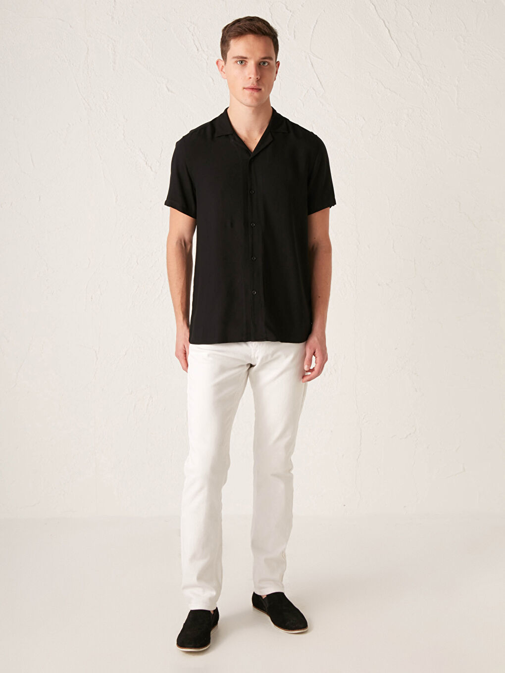 LCW Vision Slim Fit Short Sleeve Shirt -S12928Z8-CVL
