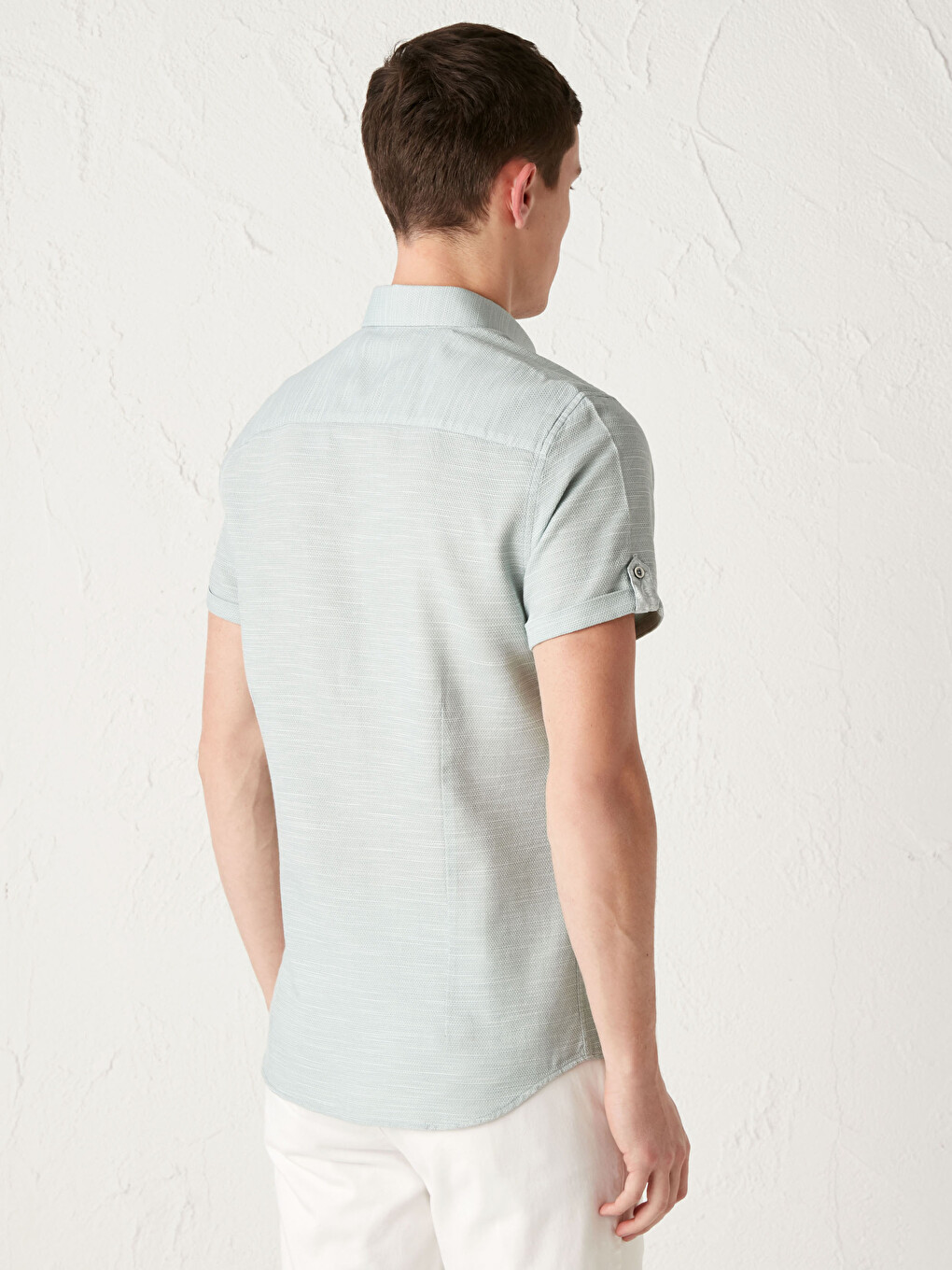 Slim Fit Short Sleeve Men's Shirt-4