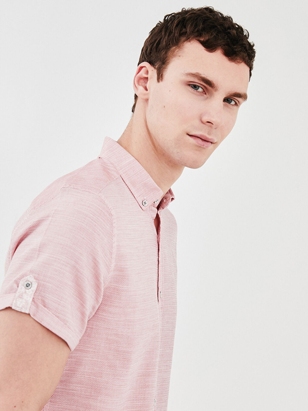 Slim Fit Short Sleeve Men's Shirt-2