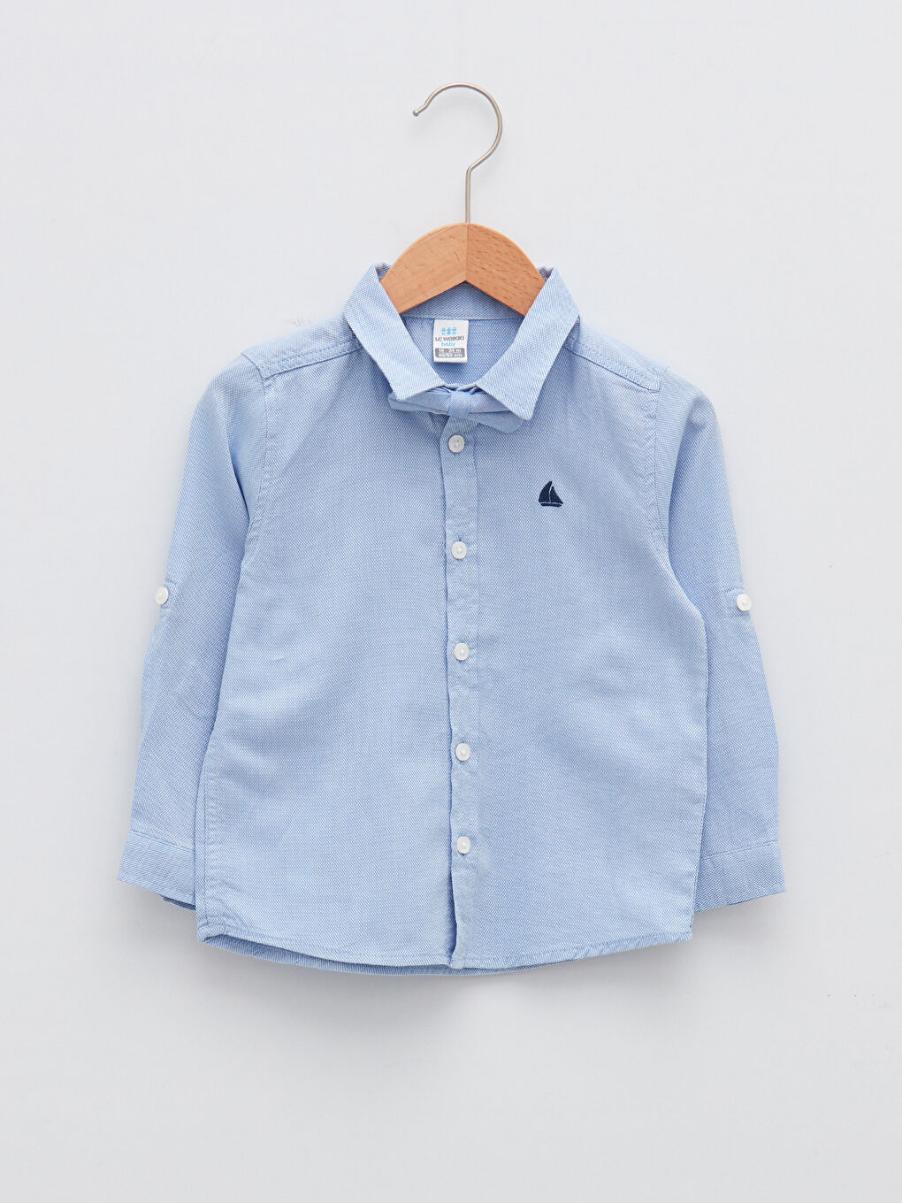 Cămașă Simplă pentru Bebeluși Băieți și Papion-1