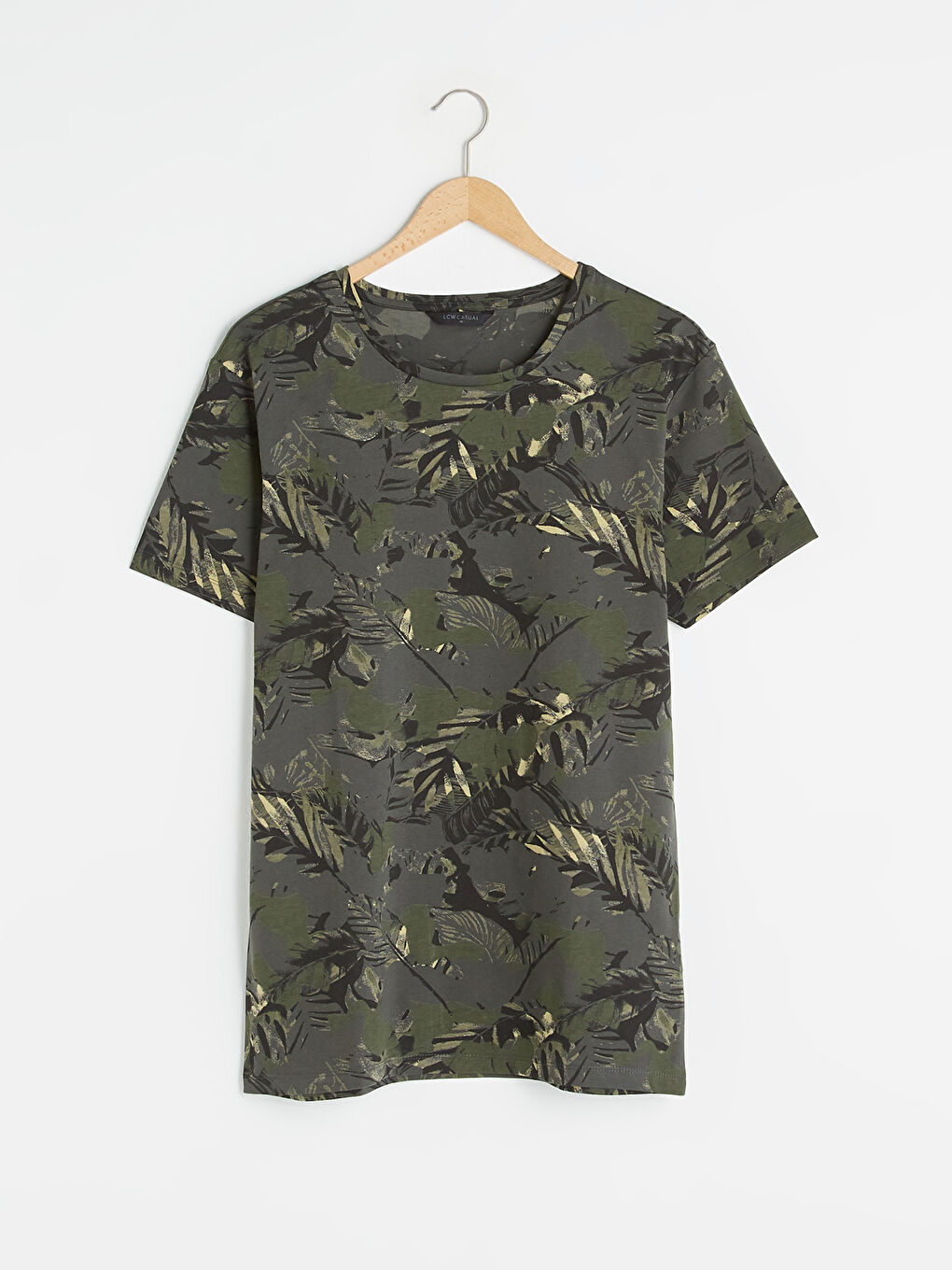 Crew Neck Short Sleeve Patterned Jersey Men's T-Shirt-5