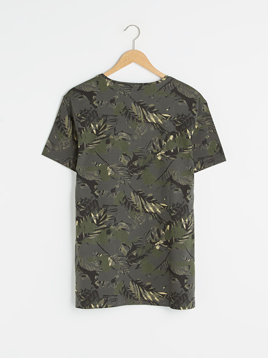 Crew Neck Short Sleeve Patterned Jersey Men's T-Shirt-6
