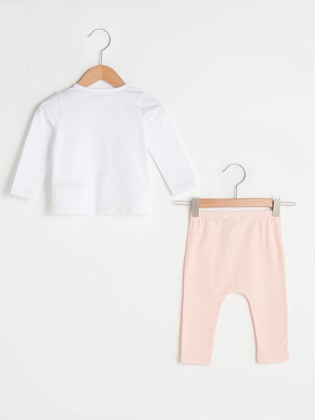 Ensemble 3 Pièces Bébé Fille en Coton Imprimé à Manches Longues et Col Rond-1