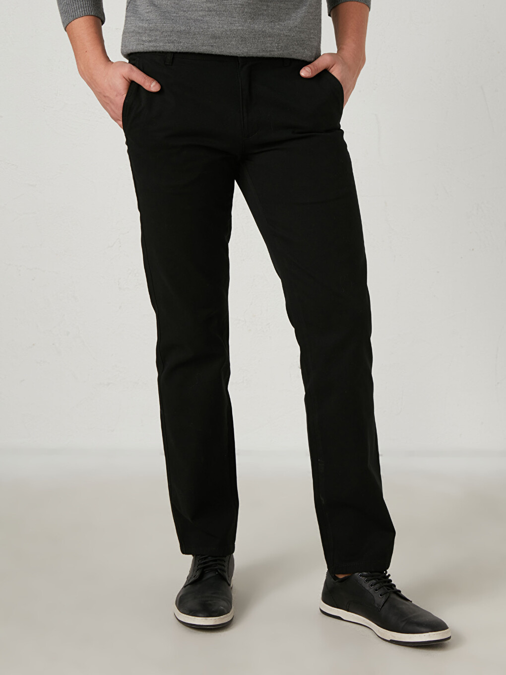 Relax Fit Gabardine Men's Chino Trousers-2