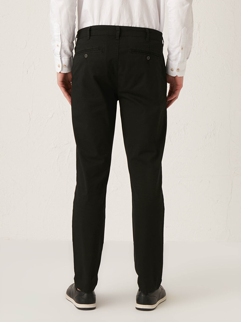 بنطلون تشينو جبردين بقصة رفيعة للرجال-3