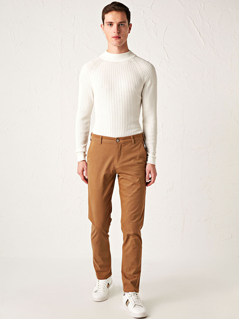 بنطلون تشينو جبردين بقصة رفيعة-2