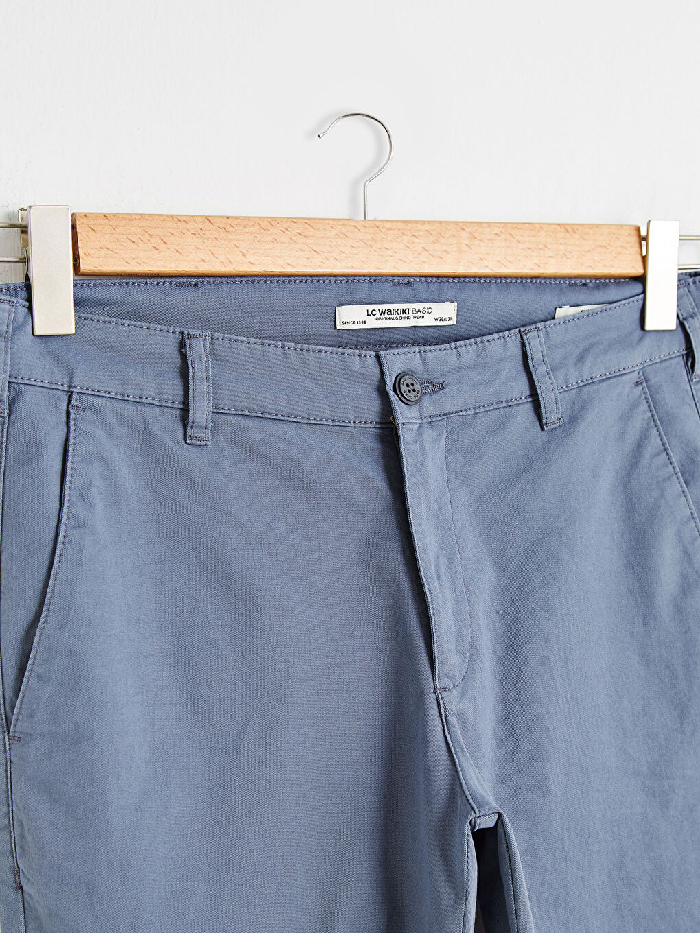 Slim Fit Gabardine Chino Trousers-8