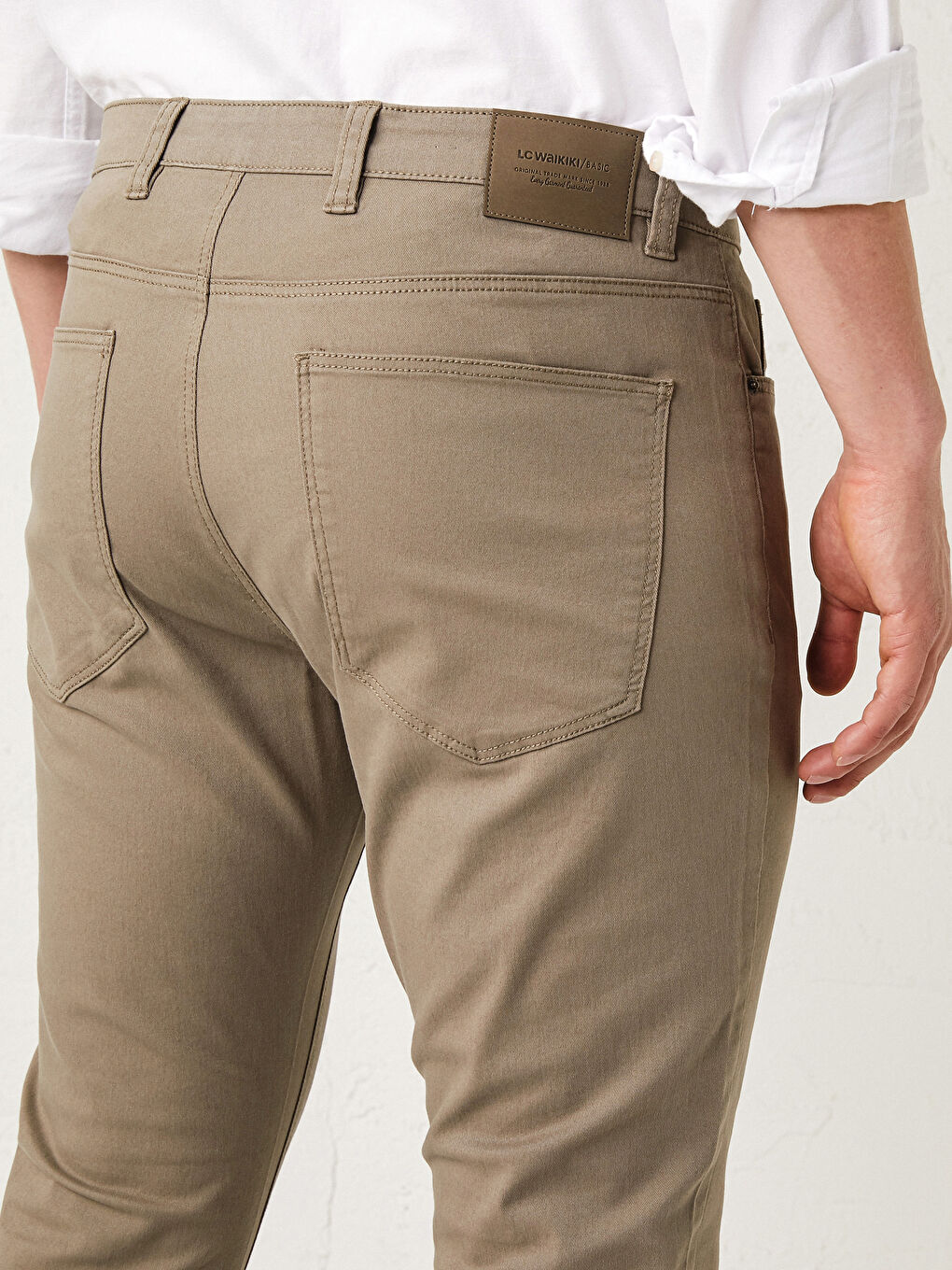 Pantalon Chino Sergé Extra Moulant Pour Hommes-4