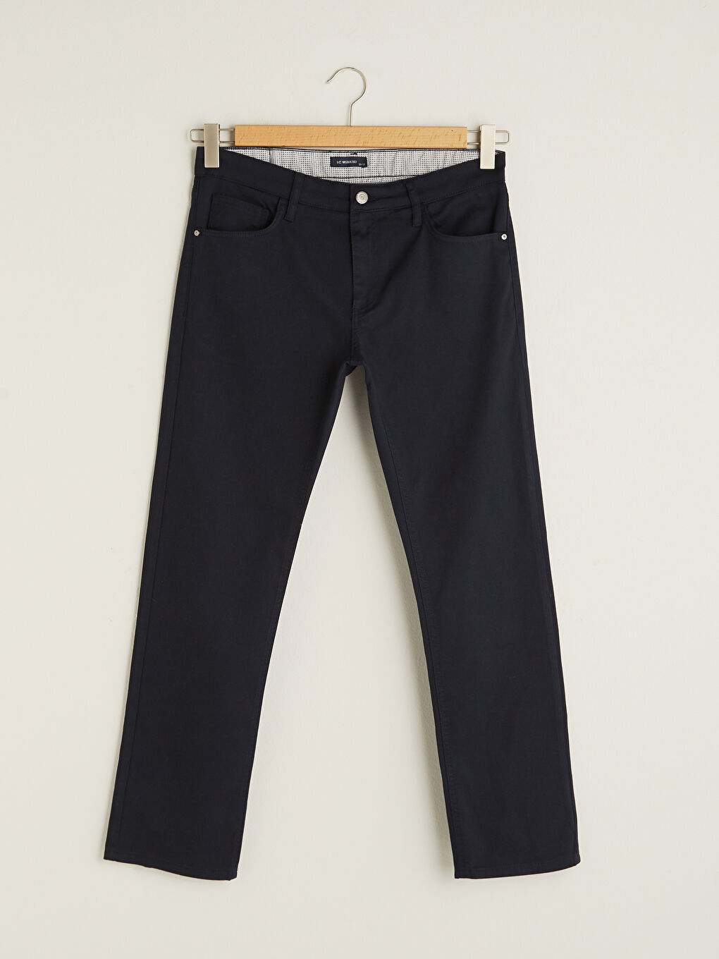 Брюки стандартного кроя из ткани Добби для мужчин-4