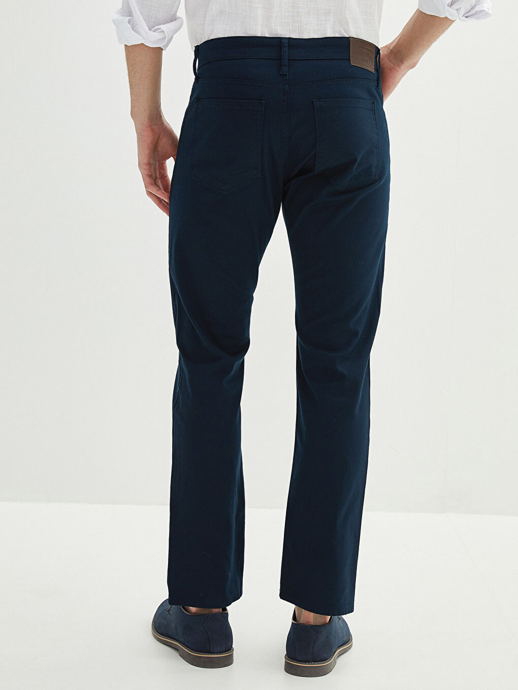 Брюки стандартного кроя из ткани Добби для мужчин-2