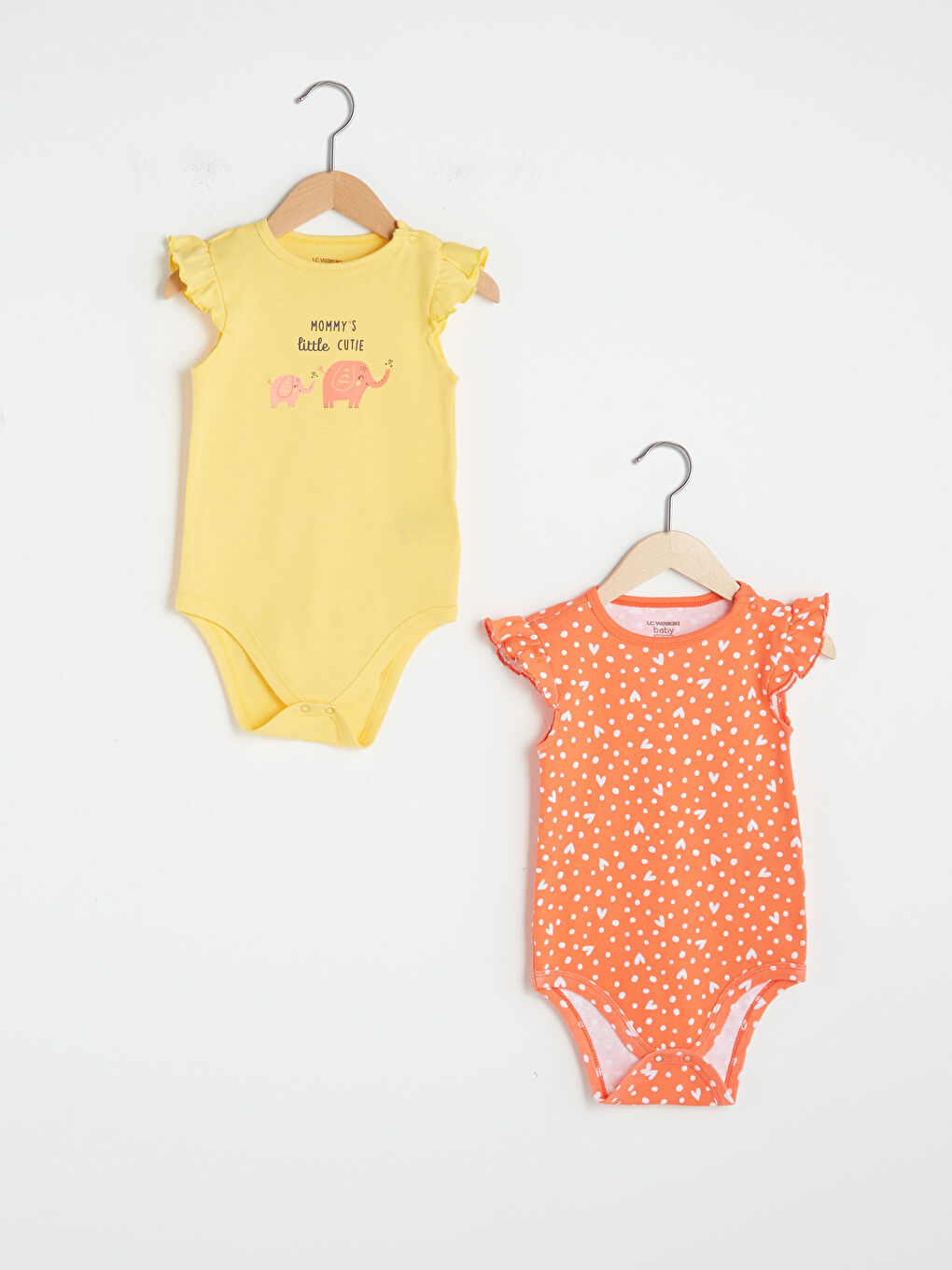 Crew Neck Sleeveless Printed Baby Girl Body With Snap Fastener 2 Pieces