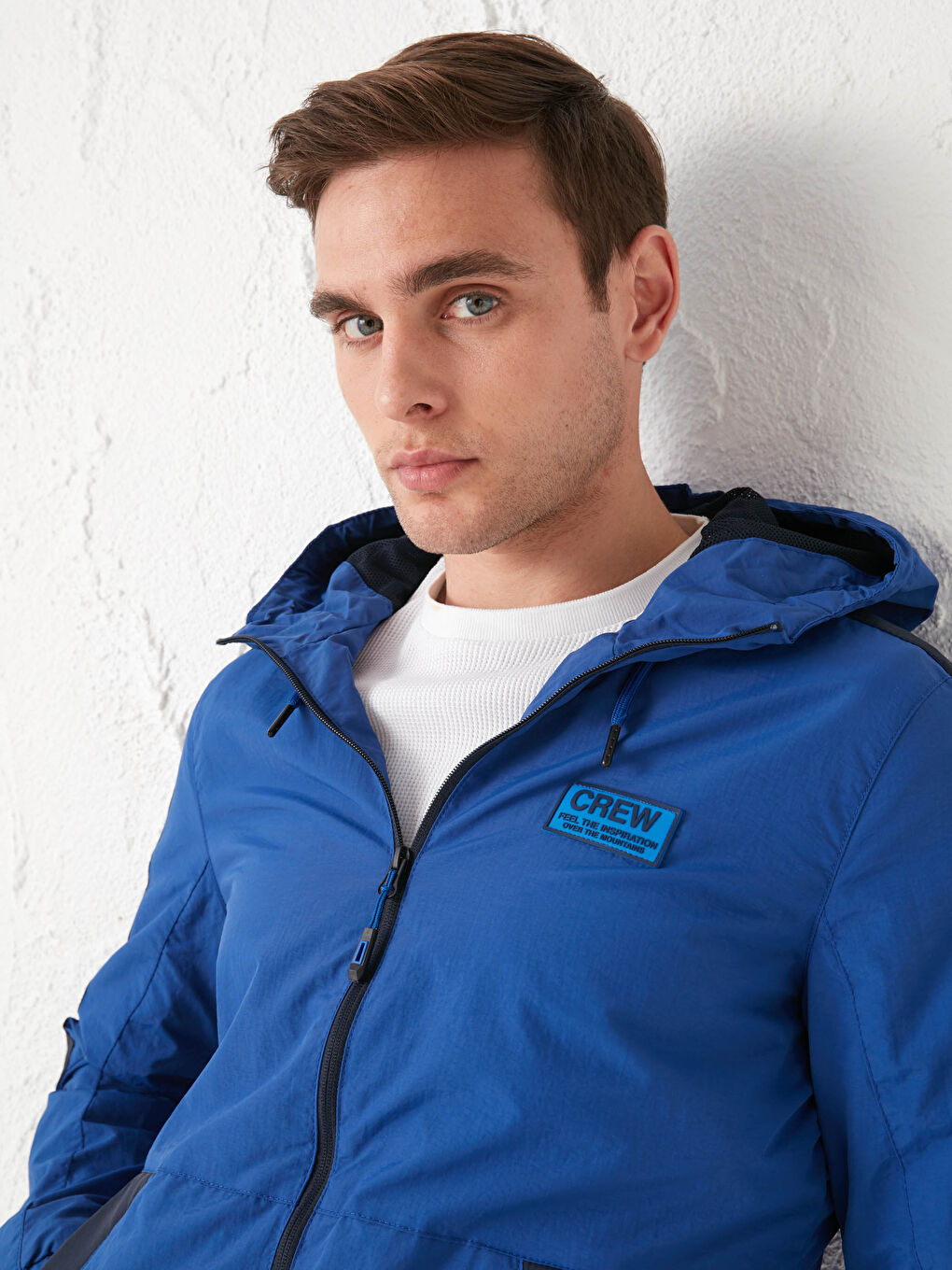 Pelerină de ploaie cu glugă, lejeră, pentru bărbați-2