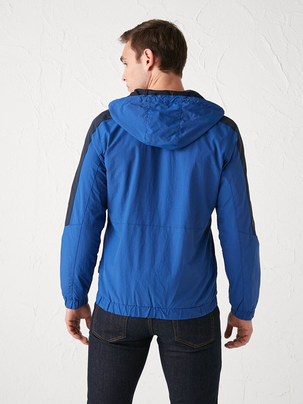 Pelerină de ploaie cu glugă, lejeră, pentru bărbați-4