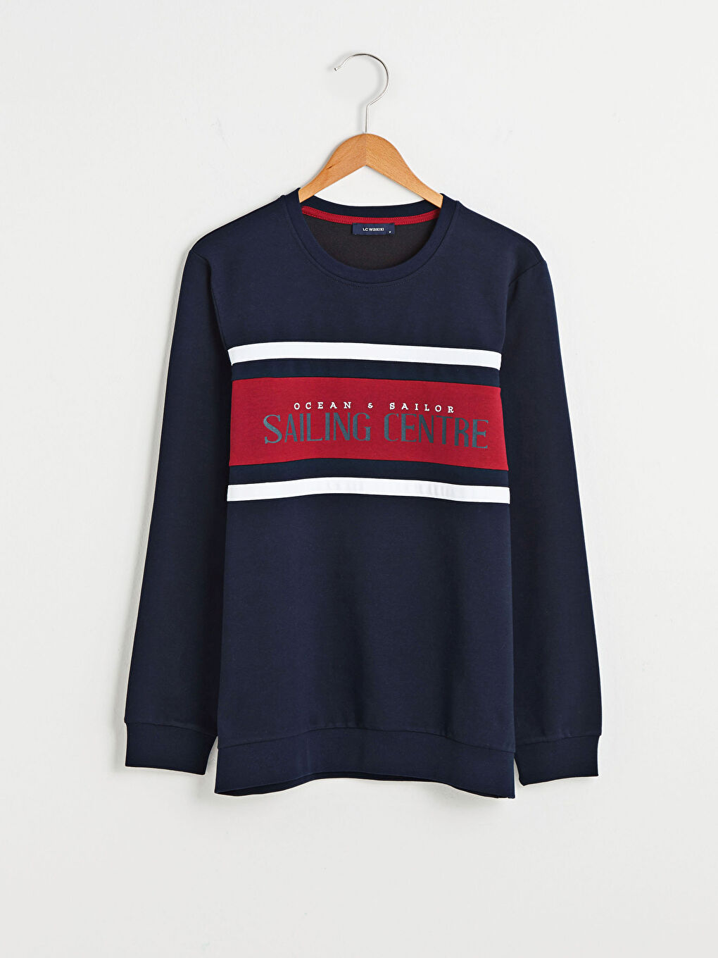 Rundhals Bedrucktes dickes Sweatshirt-5