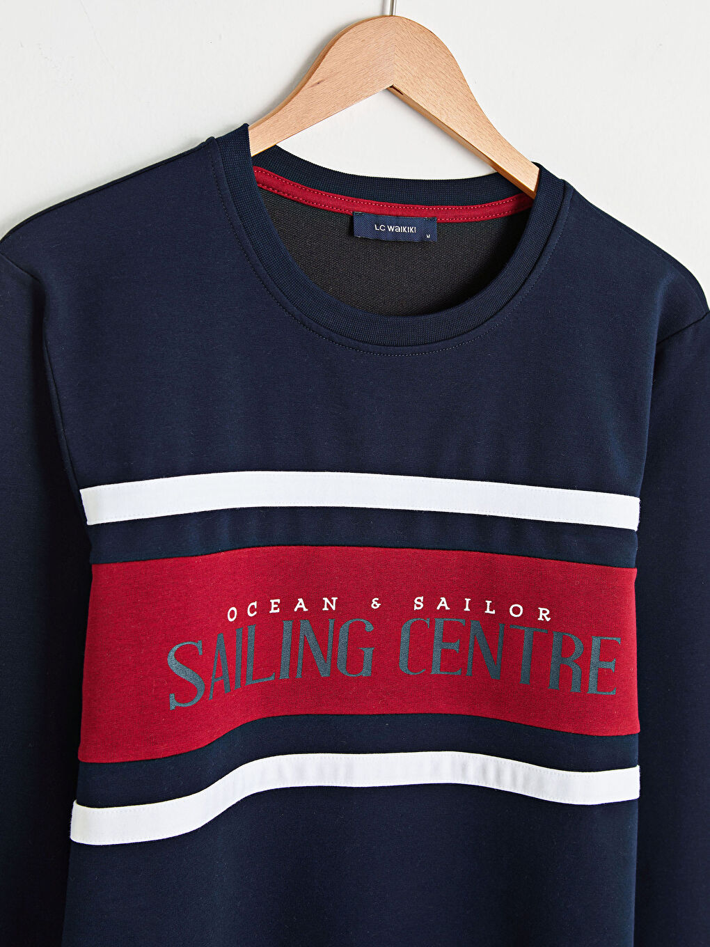 Rundhals Bedrucktes dickes Sweatshirt-7