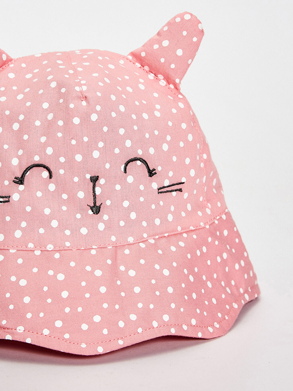 Pembe Kız Bebek Desenli Şapka-1