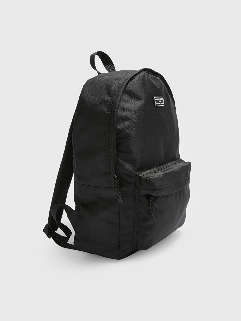 Siyah Etiket Baskılı Erkek Sırt Çantası-2