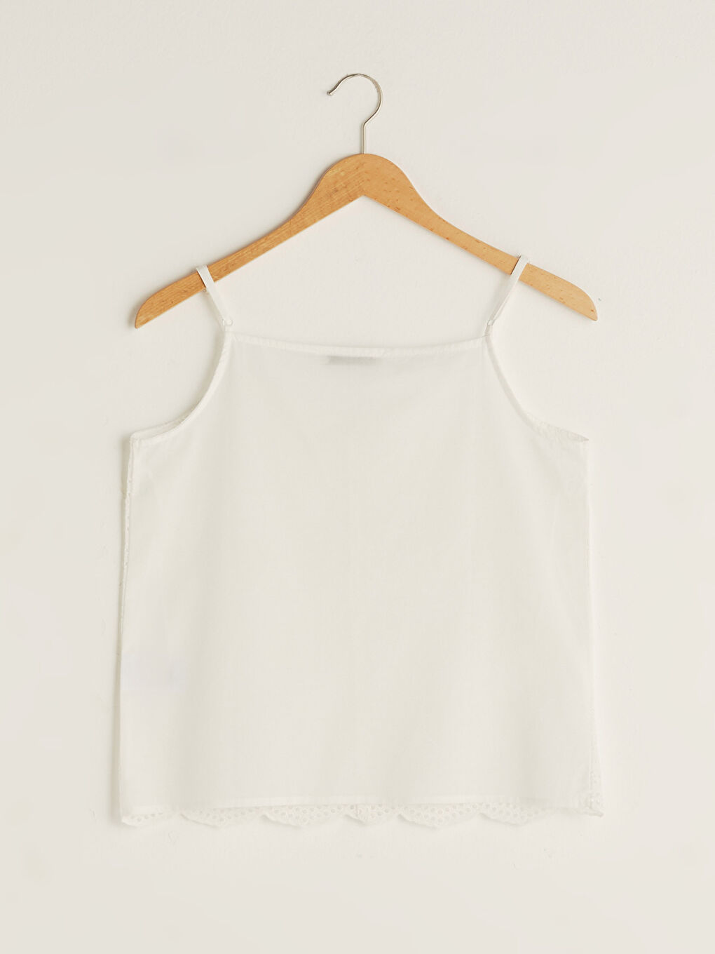 LCW Vision V Neck Rope Strap Embroidered Front Button Voile Fabric Women's Blouse -S13348Z8-FEW
