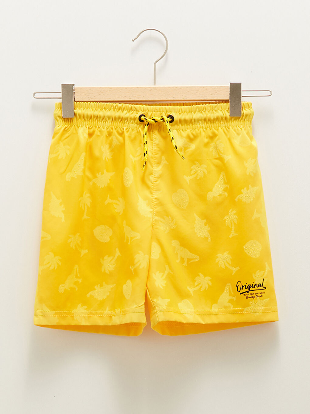 Мальчиковые морские шорты с эластичной талией с водным узором-2