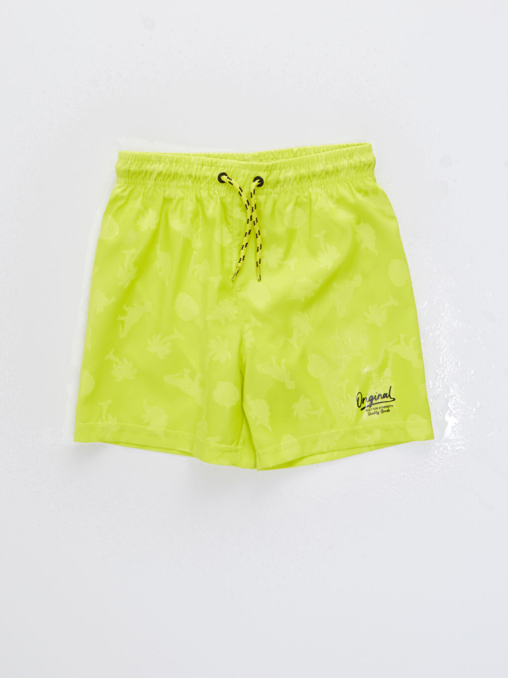 Boy's Sea Shorts with Elastic Waist Showing Water Pattern-6