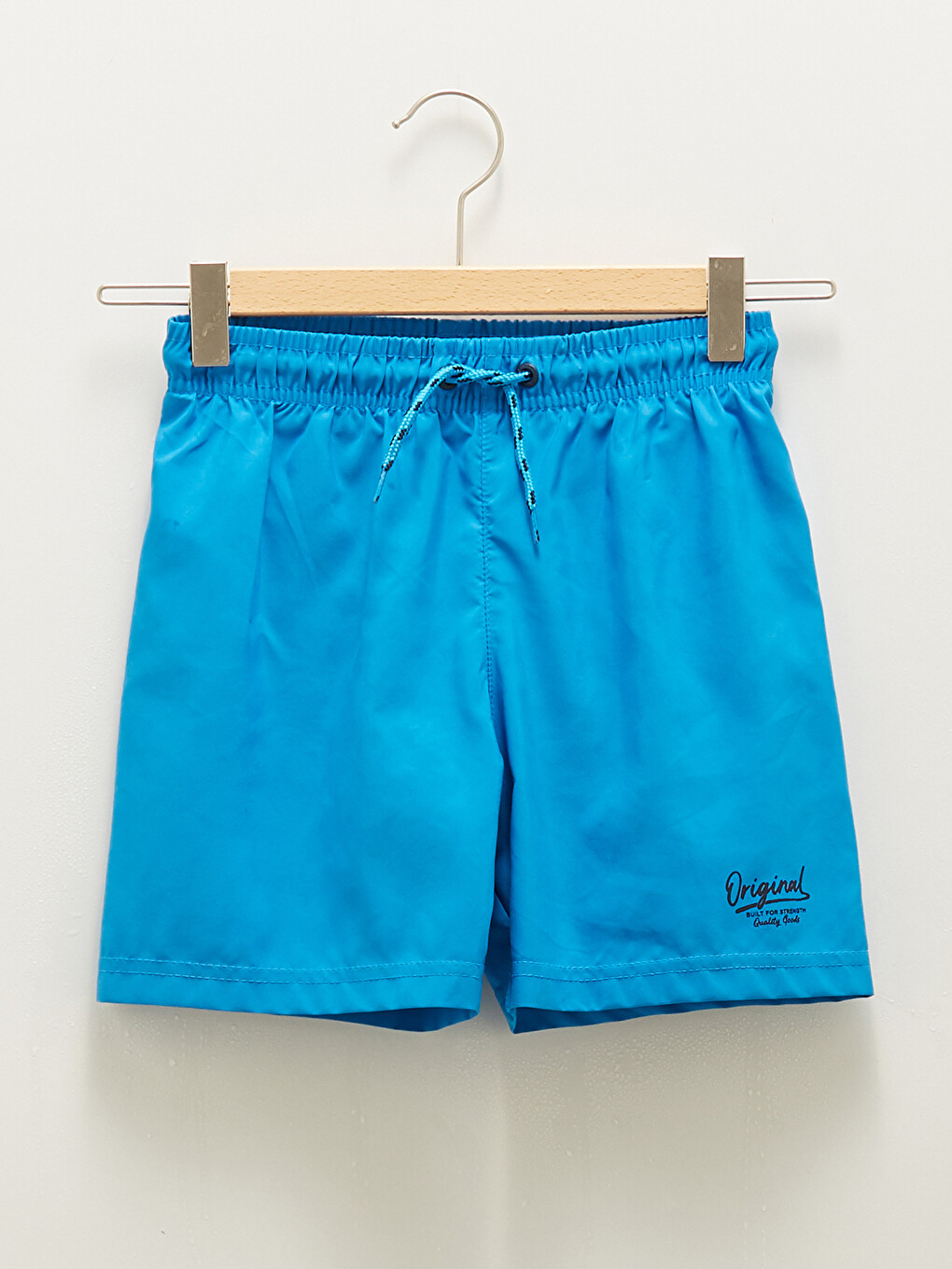 Boy's Sea Shorts with Elastic Waist Showing Water Pattern-1