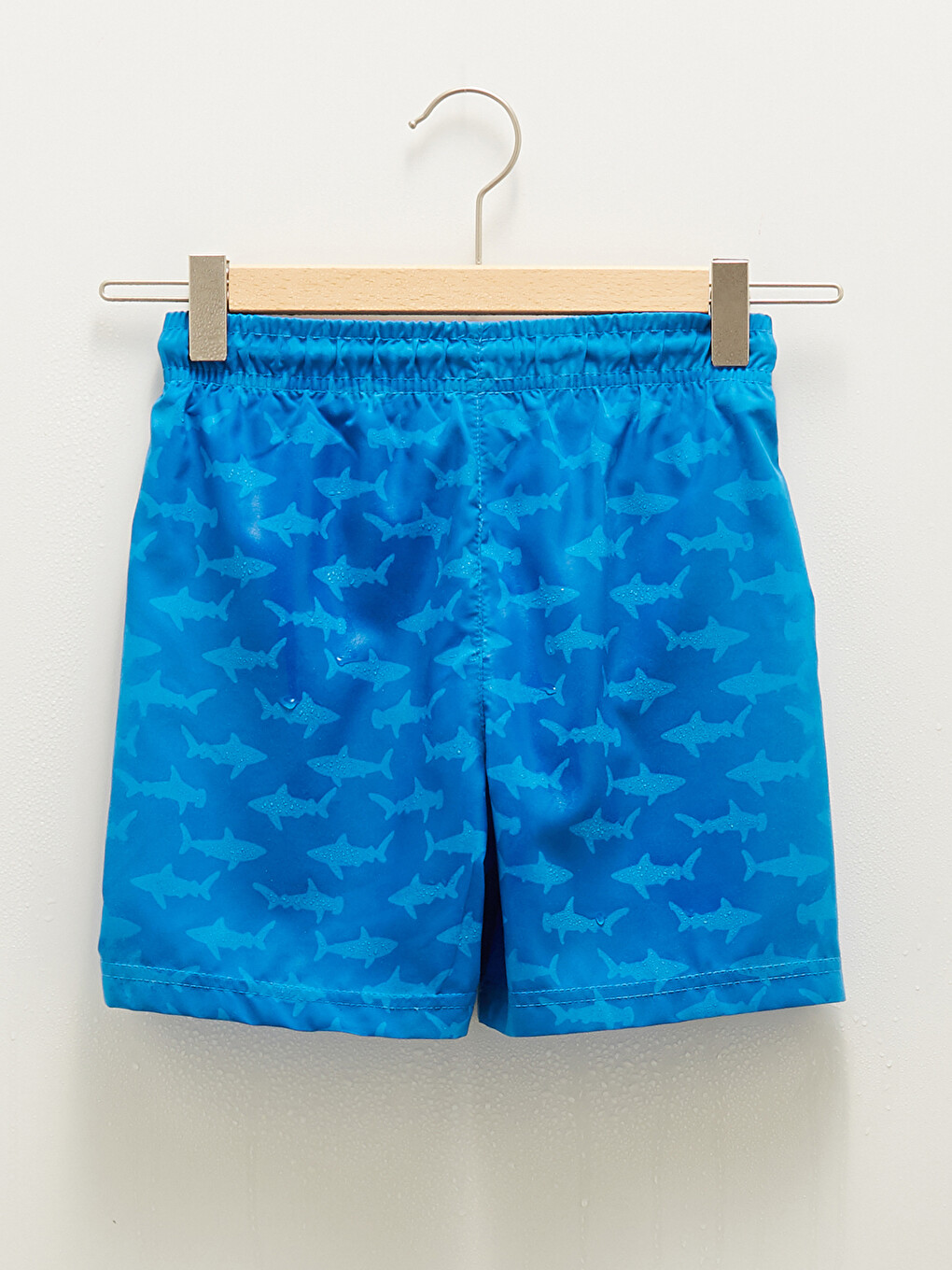 Boy's Sea Shorts with Elastic Waist Showing Water Pattern-6