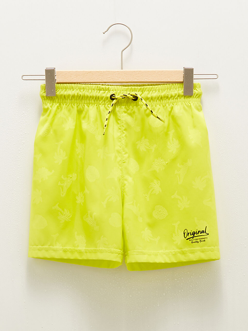 Boy's Sea Shorts with Elastic Waist Showing Water Pattern-2